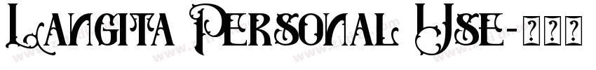 Langita Personal Use字体转换